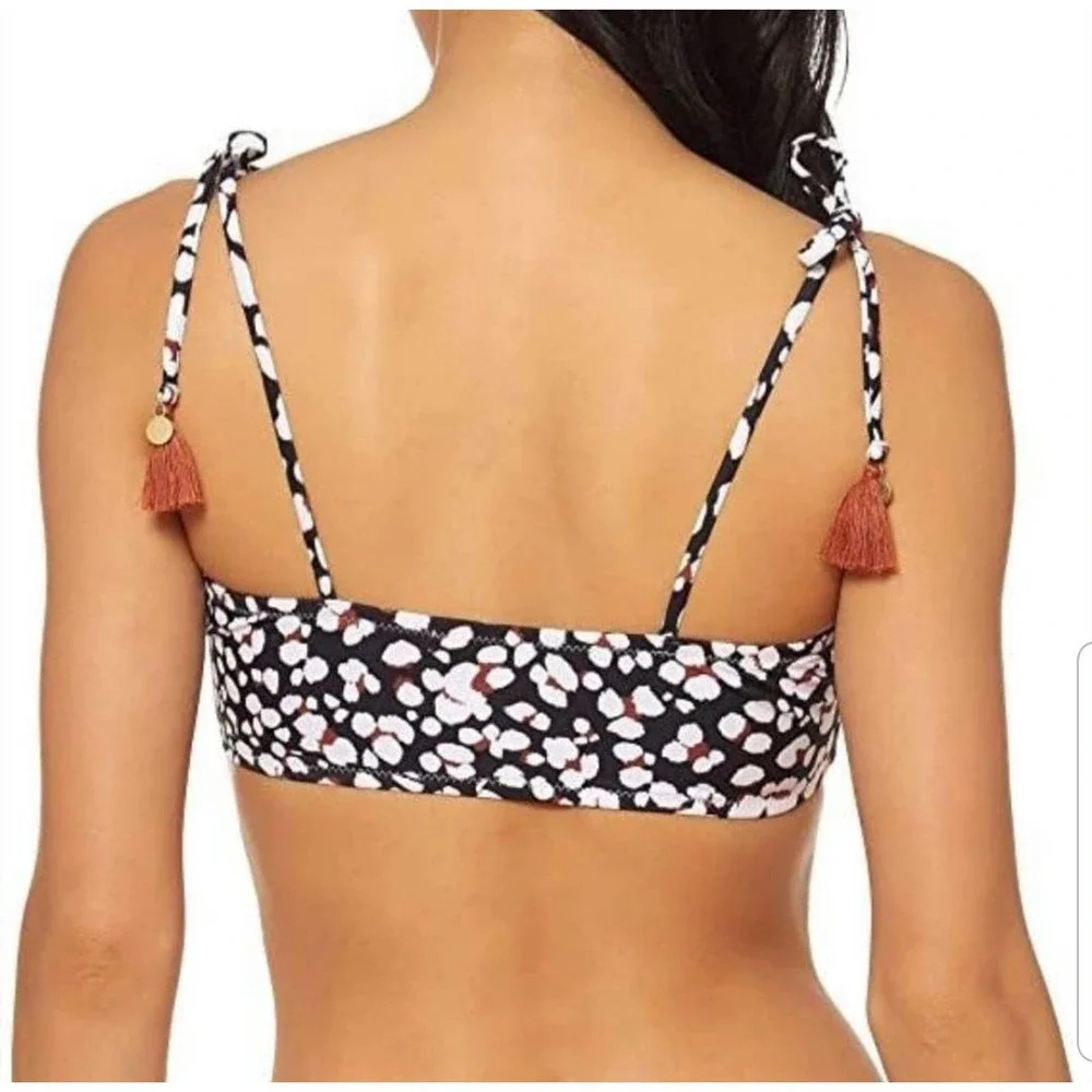 Jessica Simpson spotted tassel bikkini top nwt